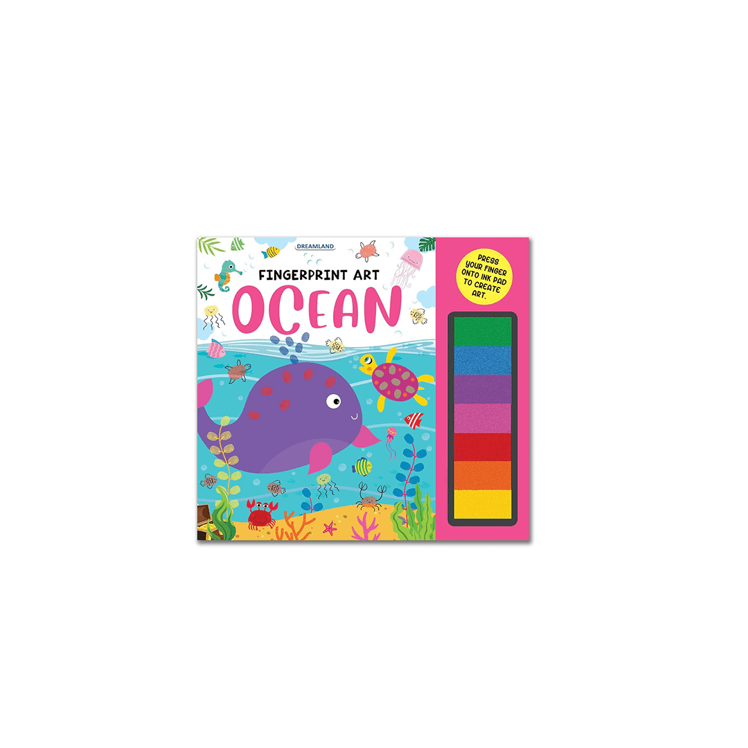 Dreamland Publications Books Dreamland Fingerprint Art Activity Book for Children – Ocean with Thumbprint Gadget (3 Years+)