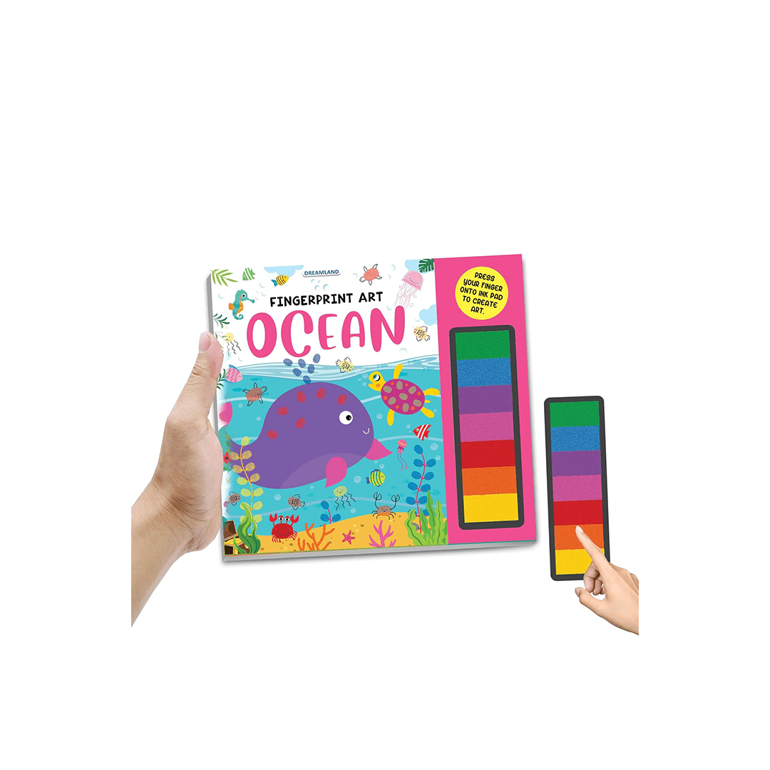 Dreamland Publications Books Dreamland Fingerprint Art Activity Book for Children – Ocean with Thumbprint Gadget (3 Years+)