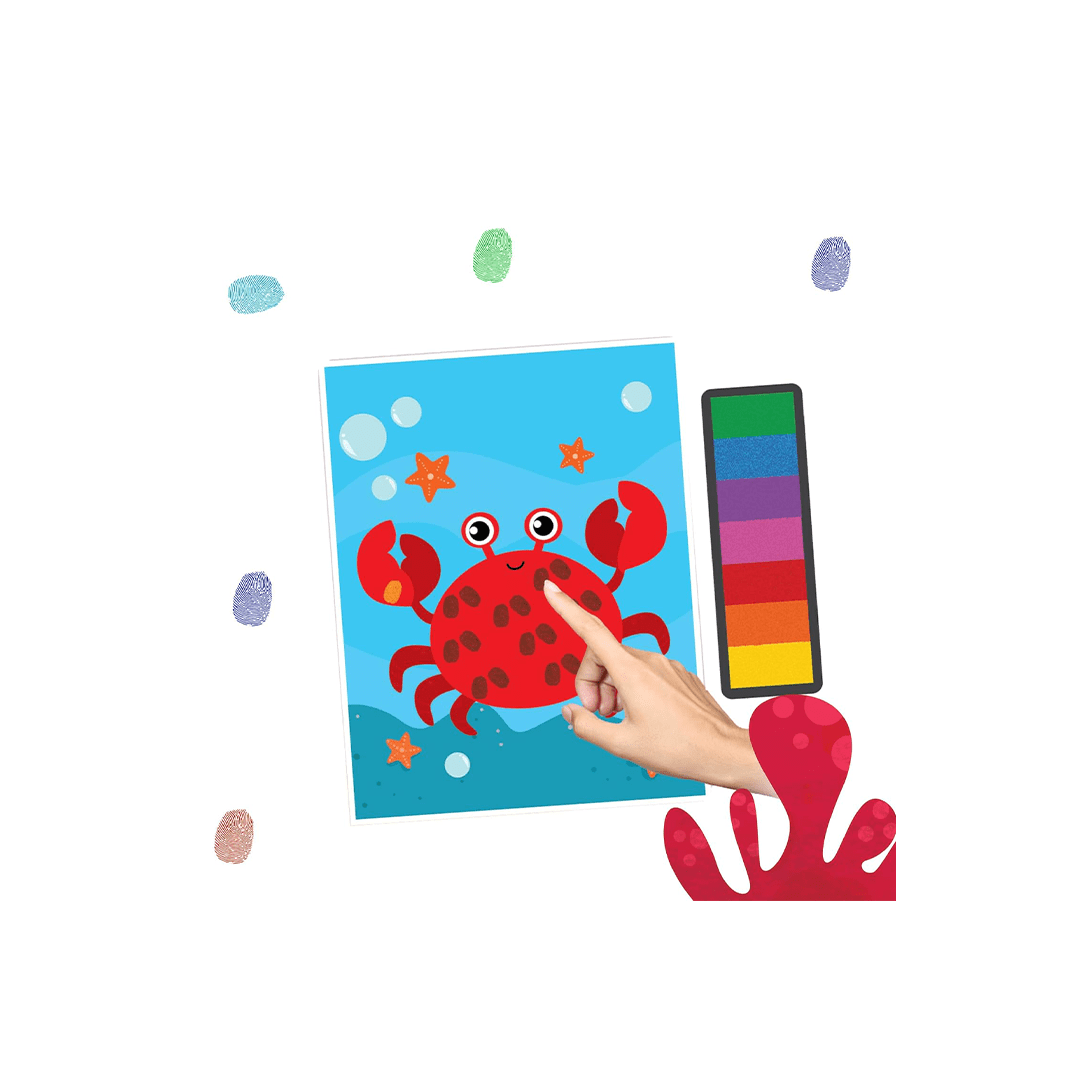 Dreamland Publications Books Dreamland Fingerprint Art Activity Book for Children – Ocean with Thumbprint Gadget (3 Years+)