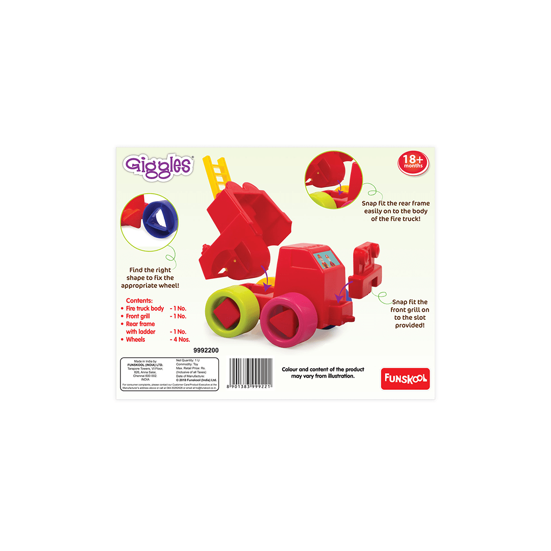 Funskool Toys Funskool Giggles Fire Truck (18 Months+)