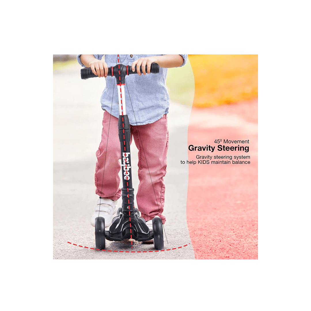 Baybee Ride-ons Baybee Flash Scooter for Kids with Foldable & Height Adjustable Handle & Extra-Wide LED PU Wheels & Brake