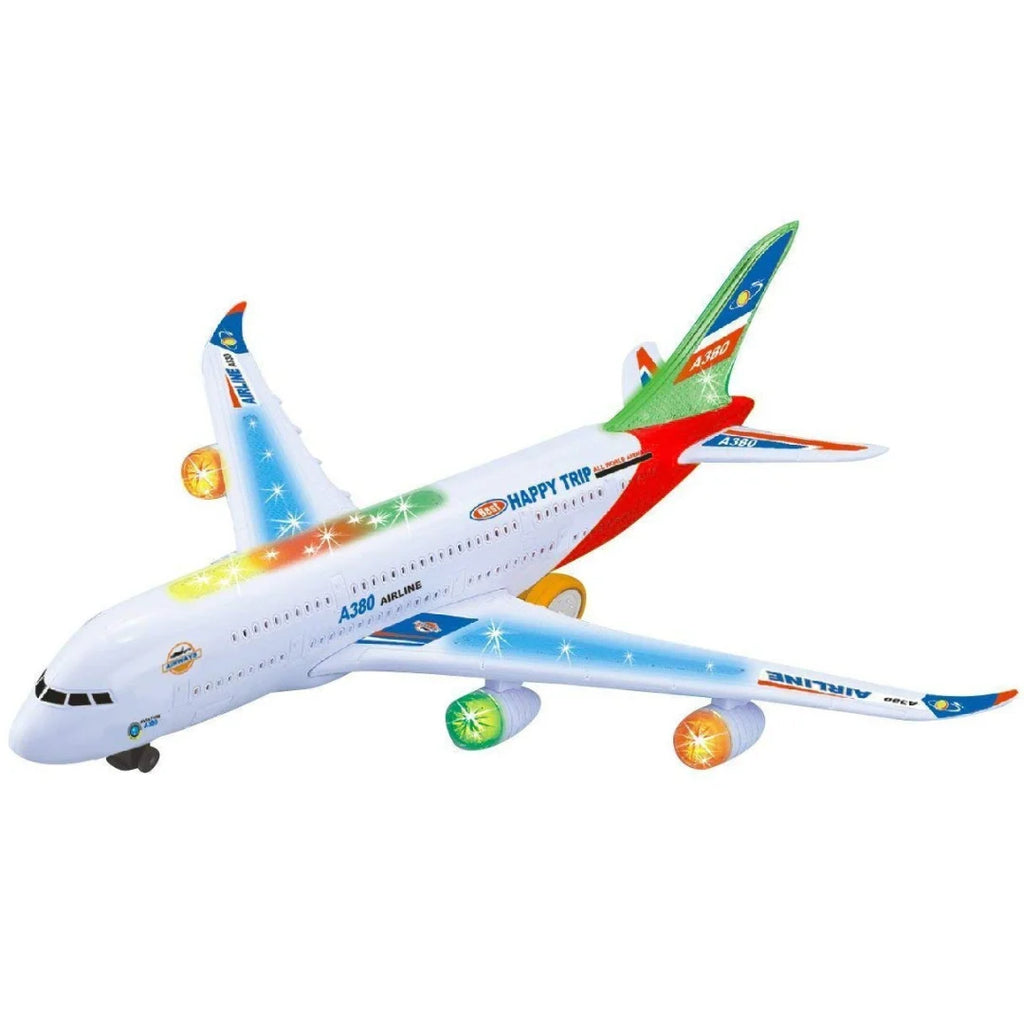 Toy airplane with lights and music