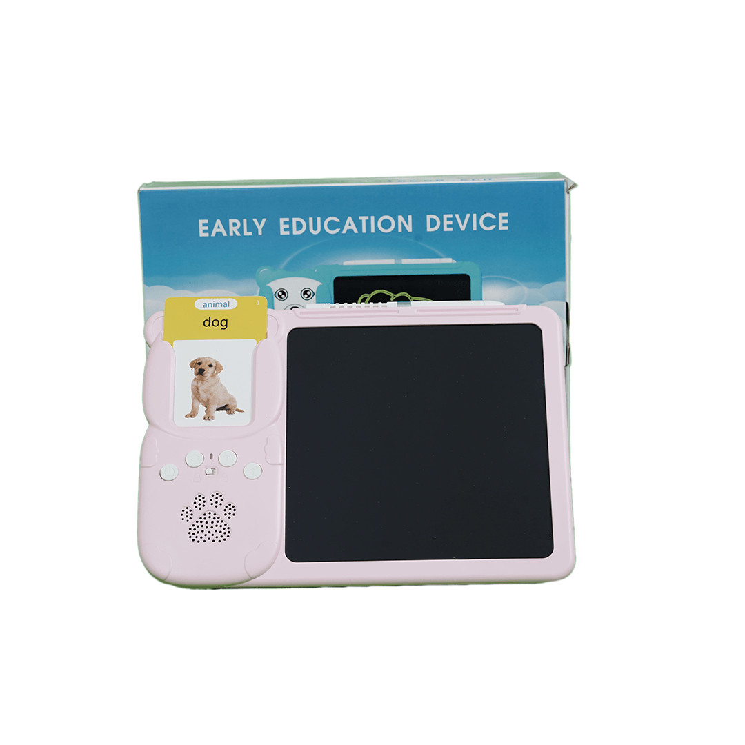 Baan Toys Toys Baan Toys 2 in 1 Talking Flash Cards with LCD Drawing Writing Tablet For Kids (2 Years+)