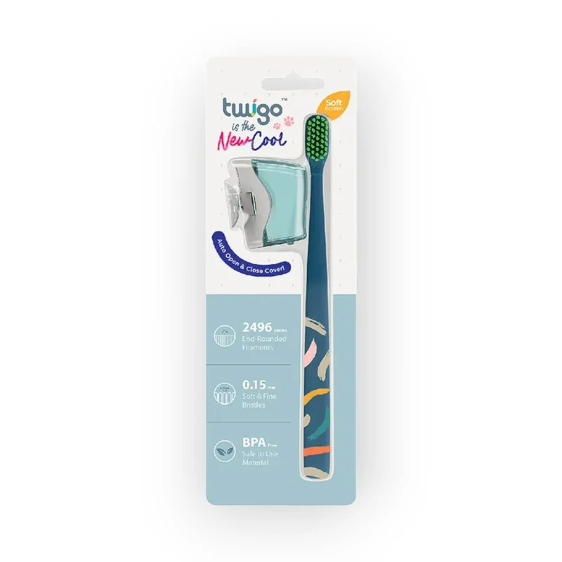 Flipper - Twigo Toothbrush W Cover - Ocean Blue
