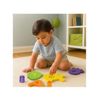 Bath toy set with shape blocks
