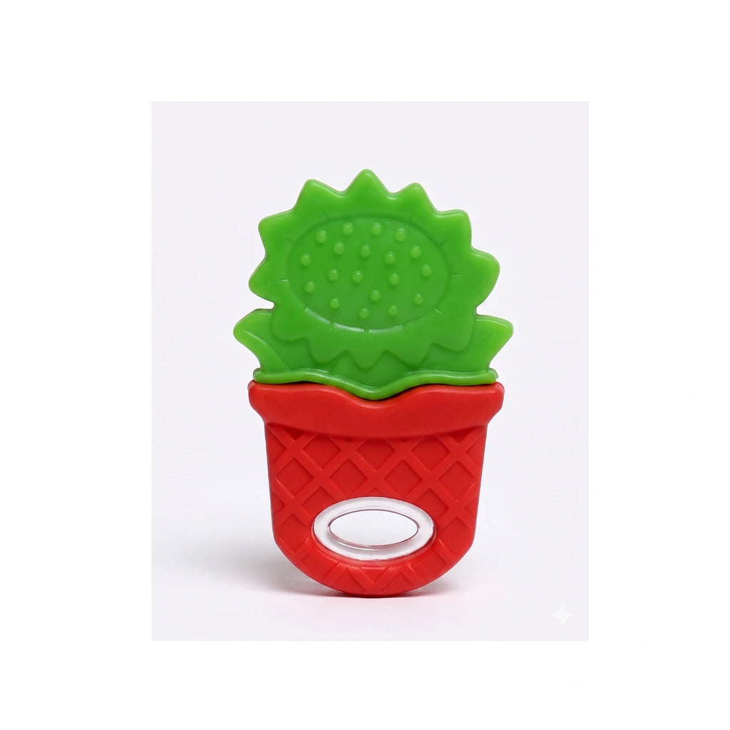 Floral Teether Toy,Plant in Pot Shape BPA-Free Baby Teething Toy