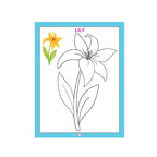 Flower colouring book with flower pictures for kids.