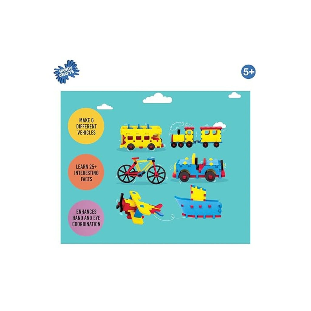 Foam vehicle craft kit for kids
