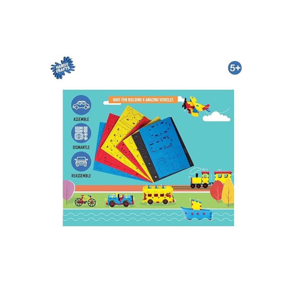 Foam vehicle craft kit for kids