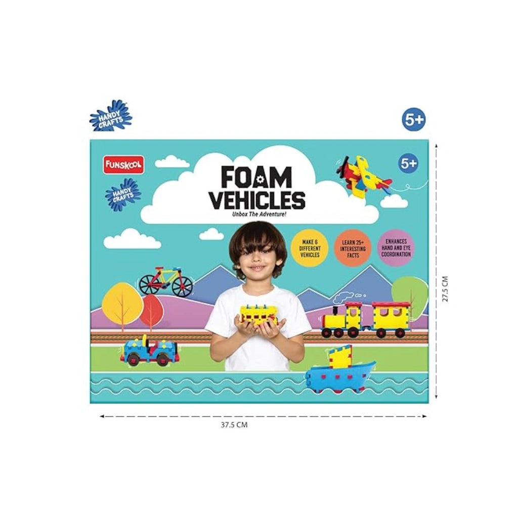 Foam vehicle craft kit for kids
