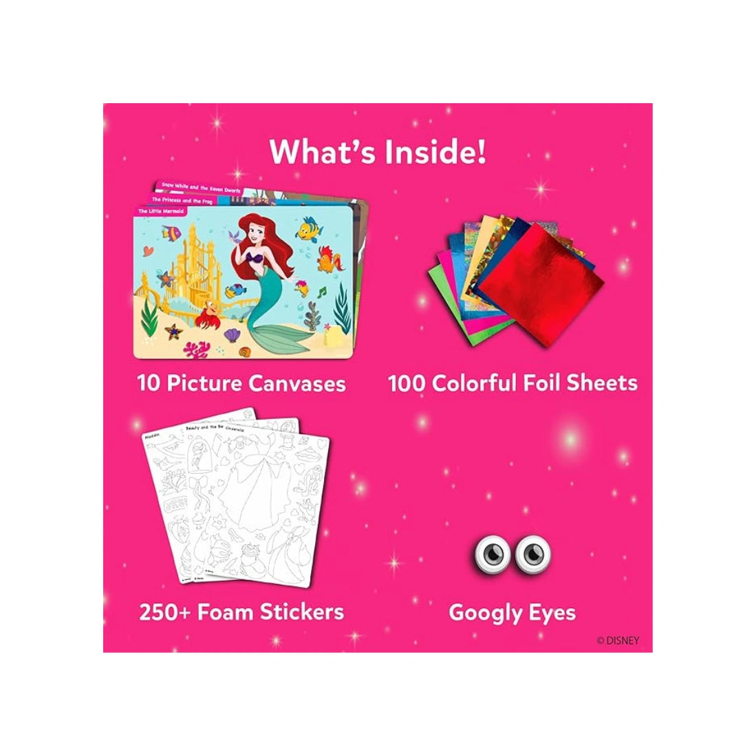 Foil Fun Disney Princess,To Improve Creativity,Focus,Fine Motor Skills For Children (4-9 years)