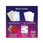  Foil Fun Greeting Cards for Students,Paper Cards,Foam Stickers,Foil Sheets To Improve Creativity,Coordination,Focus,Motor Skills (4-6 years)