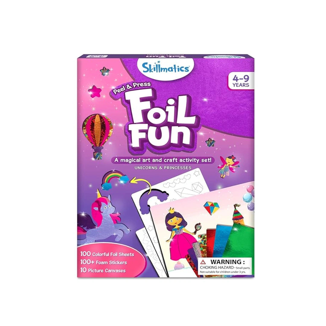 Foil Fun Unicorns & Princesses for Students,To Improve Creativity,Motor skills,Coordination,Focus (4-9 years)