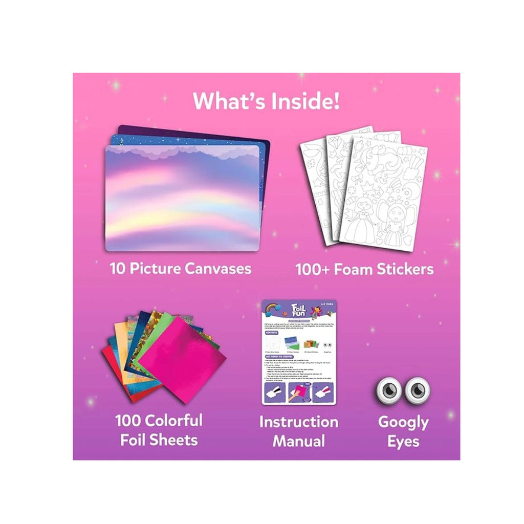Foil Fun Unicorns & Princesses for Students,To Improve Creativity,Motor skills,Coordination,Focus (4-9 years)