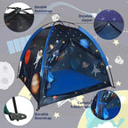 Foldable Indoor Play Tent House for Kids featuring Mesh Roof & Curtain Door 120x120x100cm