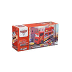 Foldable transport truck toy with 2 mini cars, durable carrier vehicle playset
