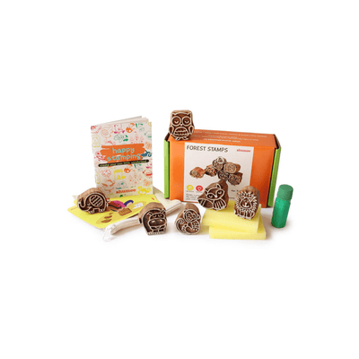 Shumee Art And Craft Kit Shumee Forest Friends Wooden Stamps Set - 3 Years+