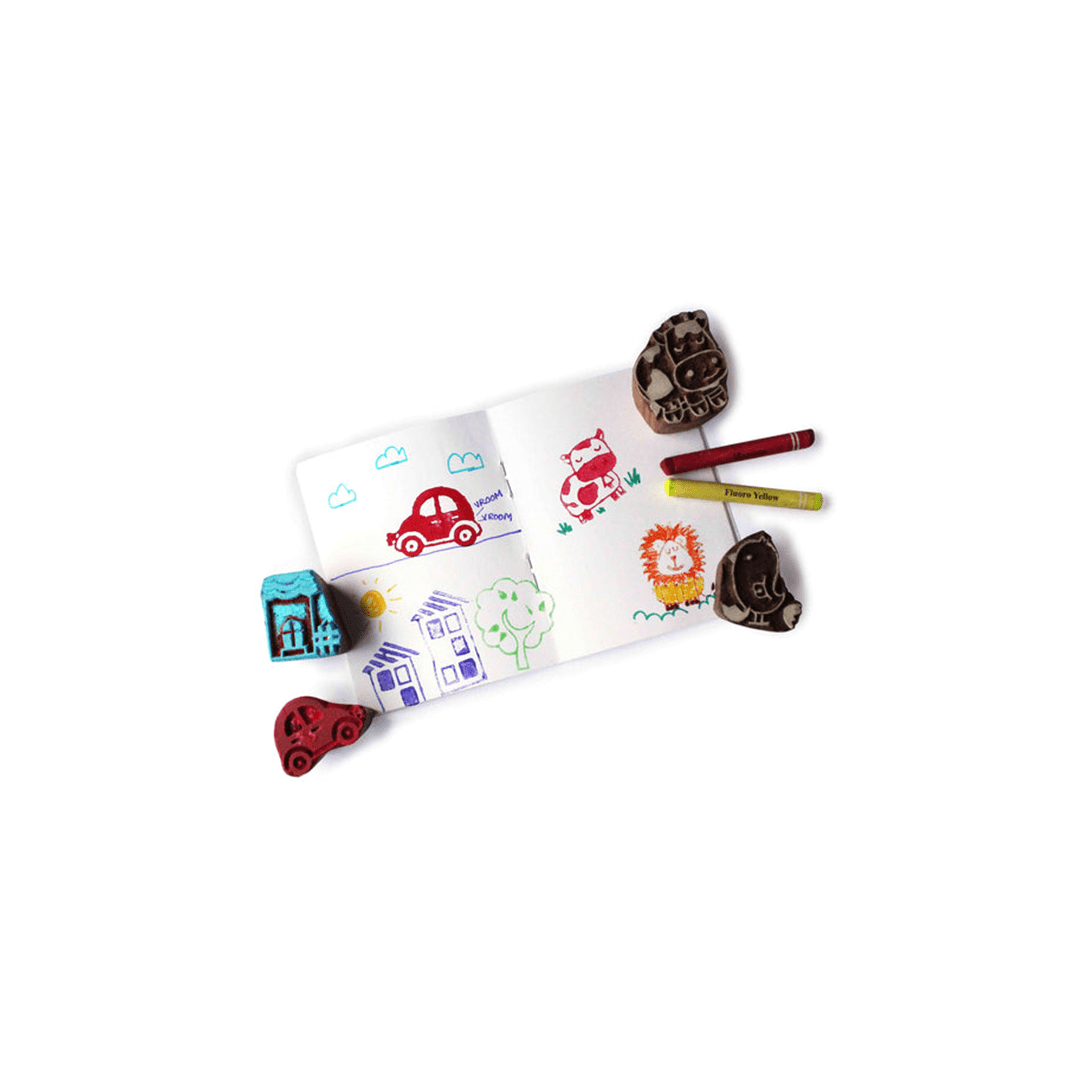 Shumee Art And Craft Kit Shumee Forest Friends Wooden Stamps Set - 3 Years+