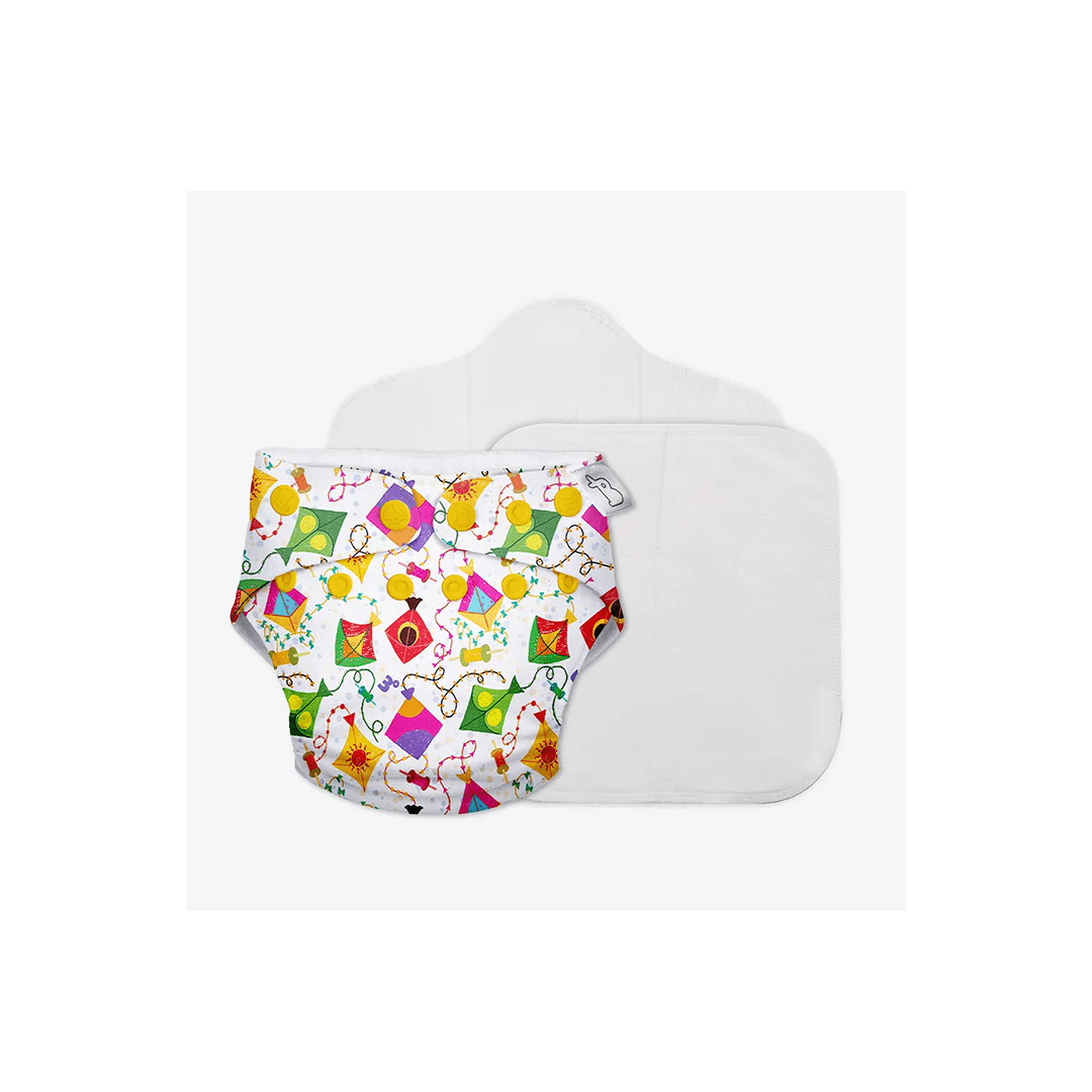 SuperBottoms Baby Care Colored Skies SuperBottoms Freesize UNO with Dry Feel Magic Pad Only (1 Month - 2 Years)