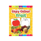 Fruit colouring book with fruit pictures for kids.