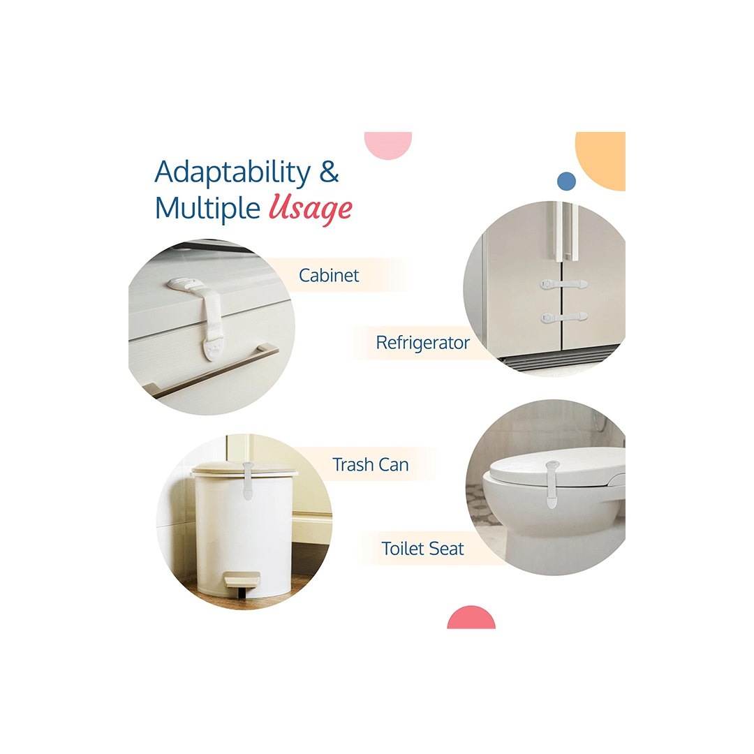 LuvLap Other Gears LuvLap Baby Safety Furniture Locks, Pack of 20, Adjustable and Flexible with 3M Adhesive