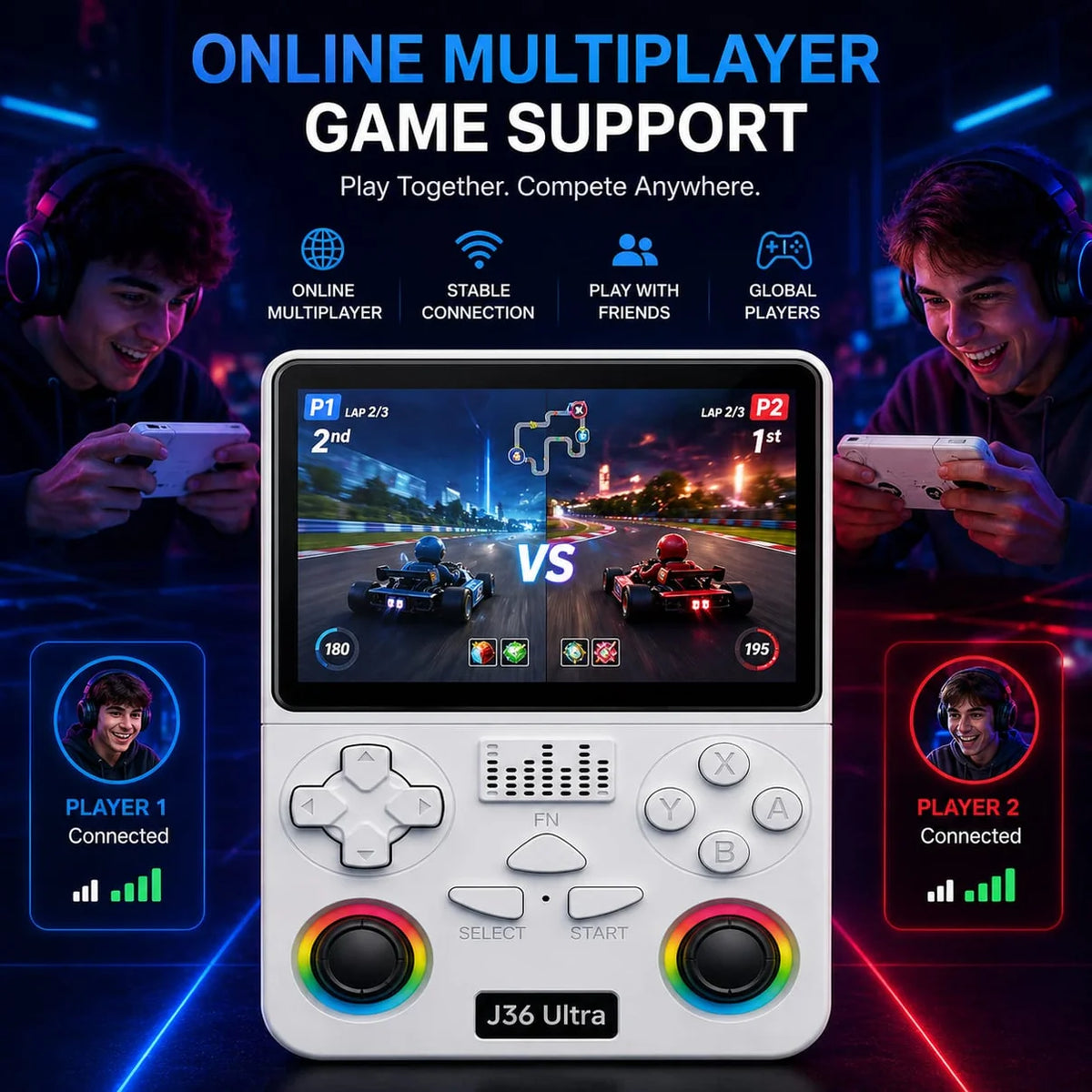 Toy Rush J36 Ultra All-in-One Handheld Gaming Console For Kids (14 Years+) Color as per Availability
