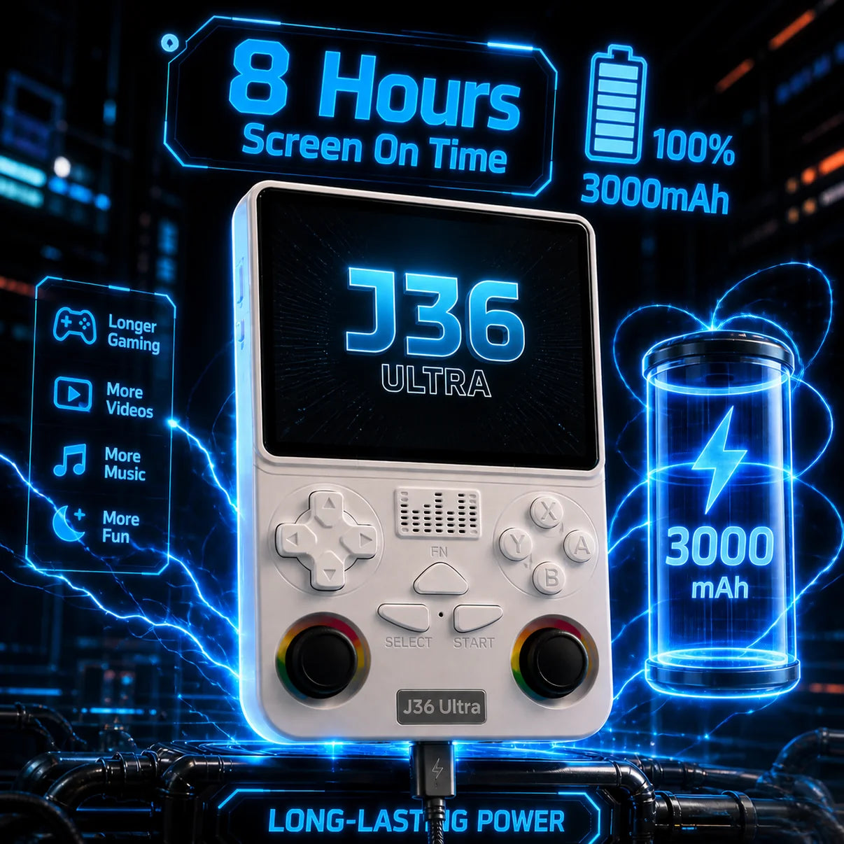 Toy Rush J36 Ultra All-in-One Handheld Gaming Console For Kids (14 Years+) Color as per Availability