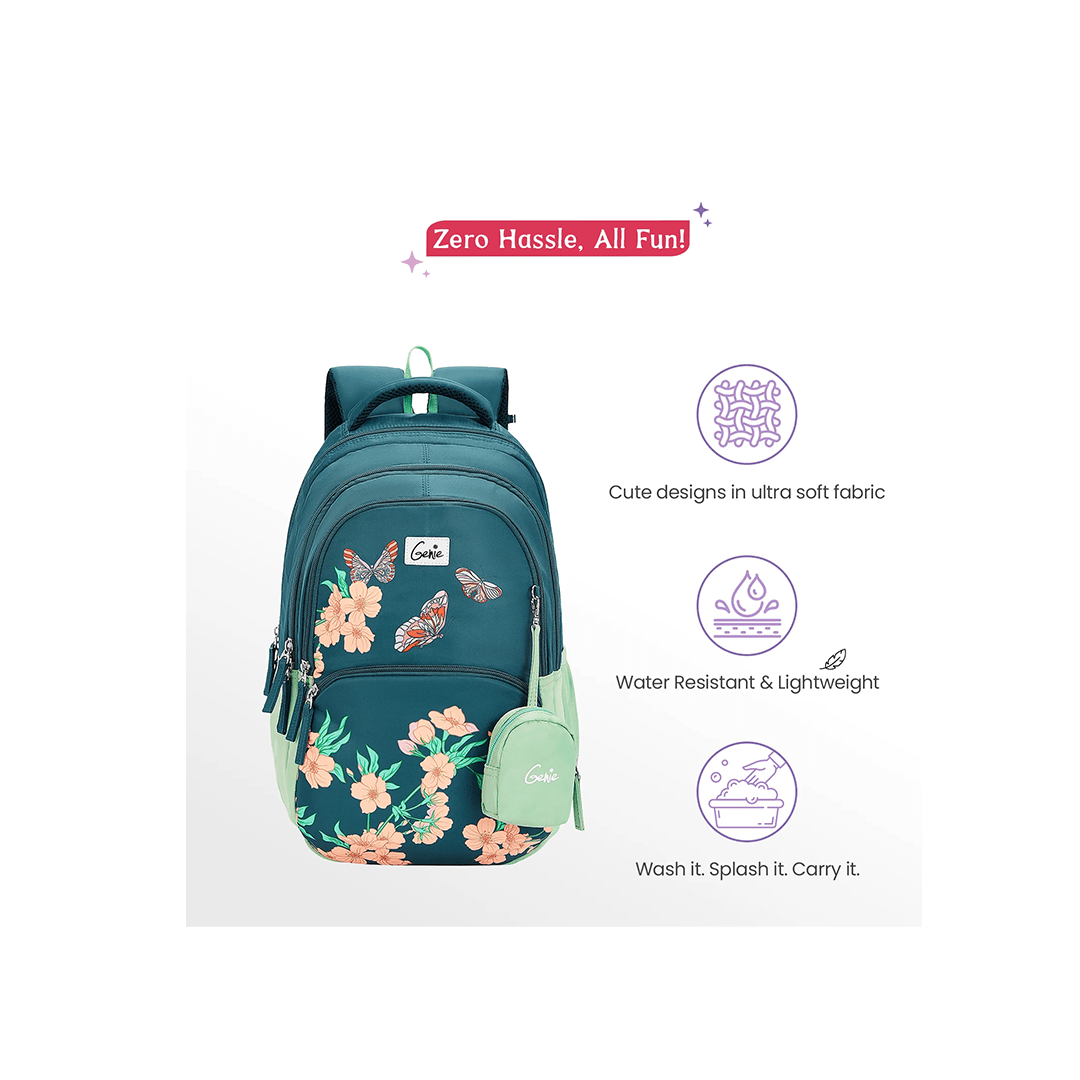 Genie Toys Genie Lilac 27L School Backpack For Kids