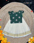 Boon Kids Girls Pattu Pavada Set for Girls Traditional Wear (1-6 Years)