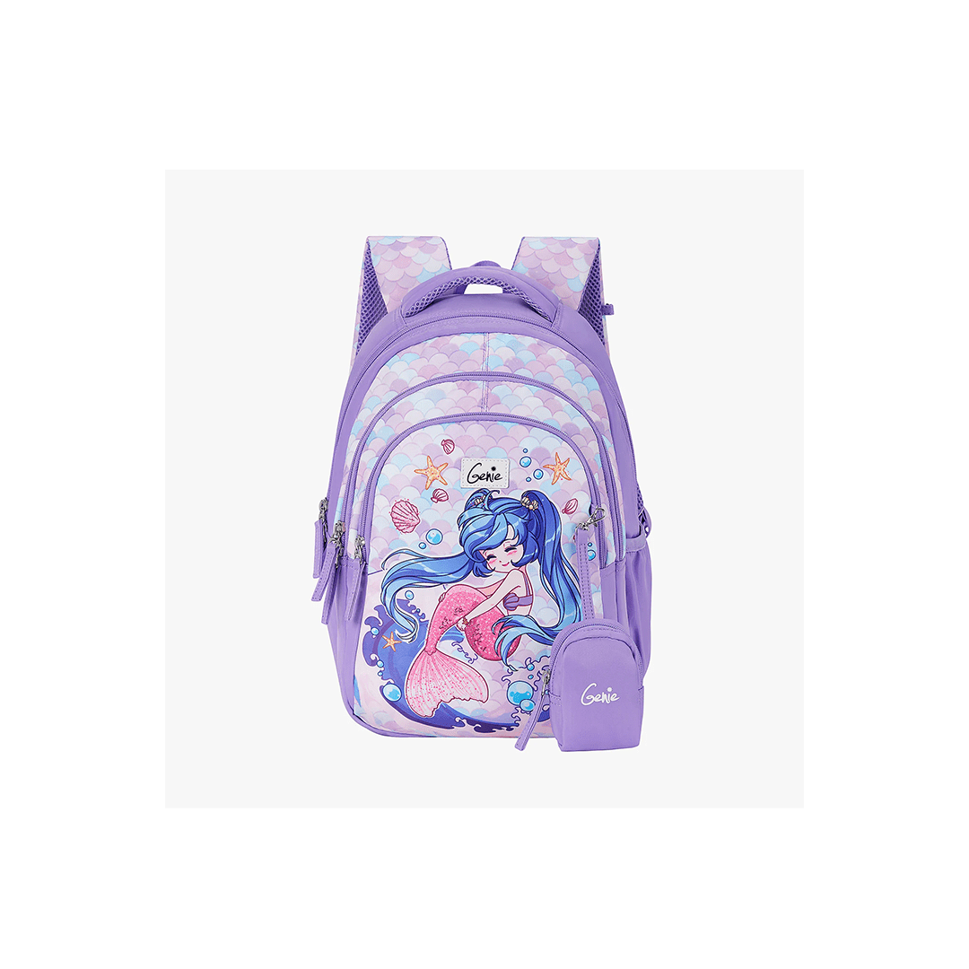 Genie Toys Lavender Genie Mermaid Small Backpack for Kids (4-7 Years)