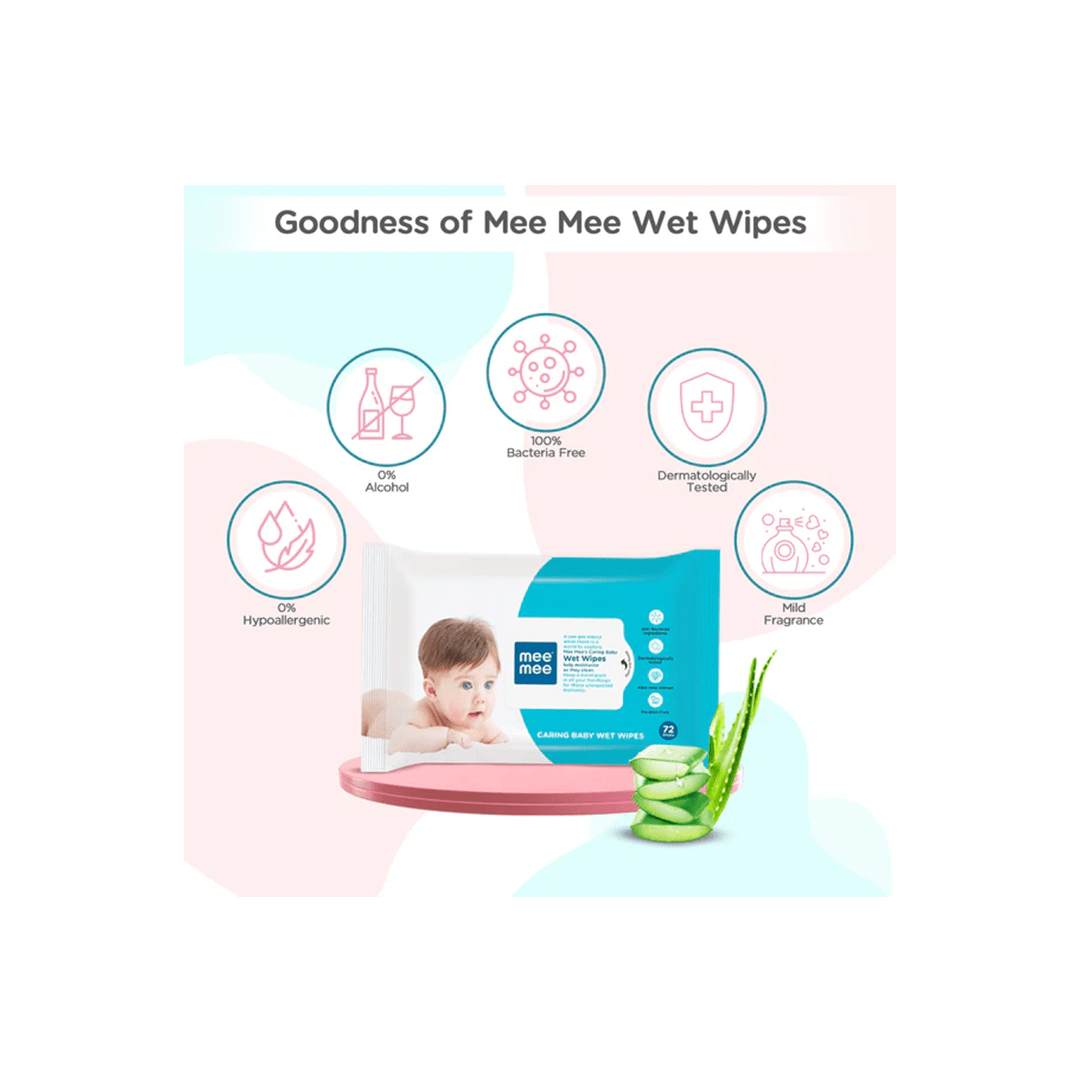Mee Mee Baby Care Mee Mee Bundle of Joy Baby Grooming Kit Gift Set for New born Babies (Set of 4 pieces)