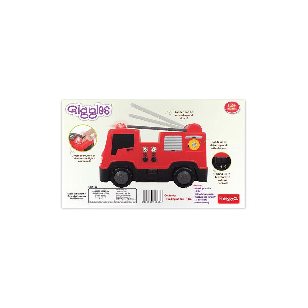 Funskool Toys Funskool Giggles Fire Engine (12 Months+)