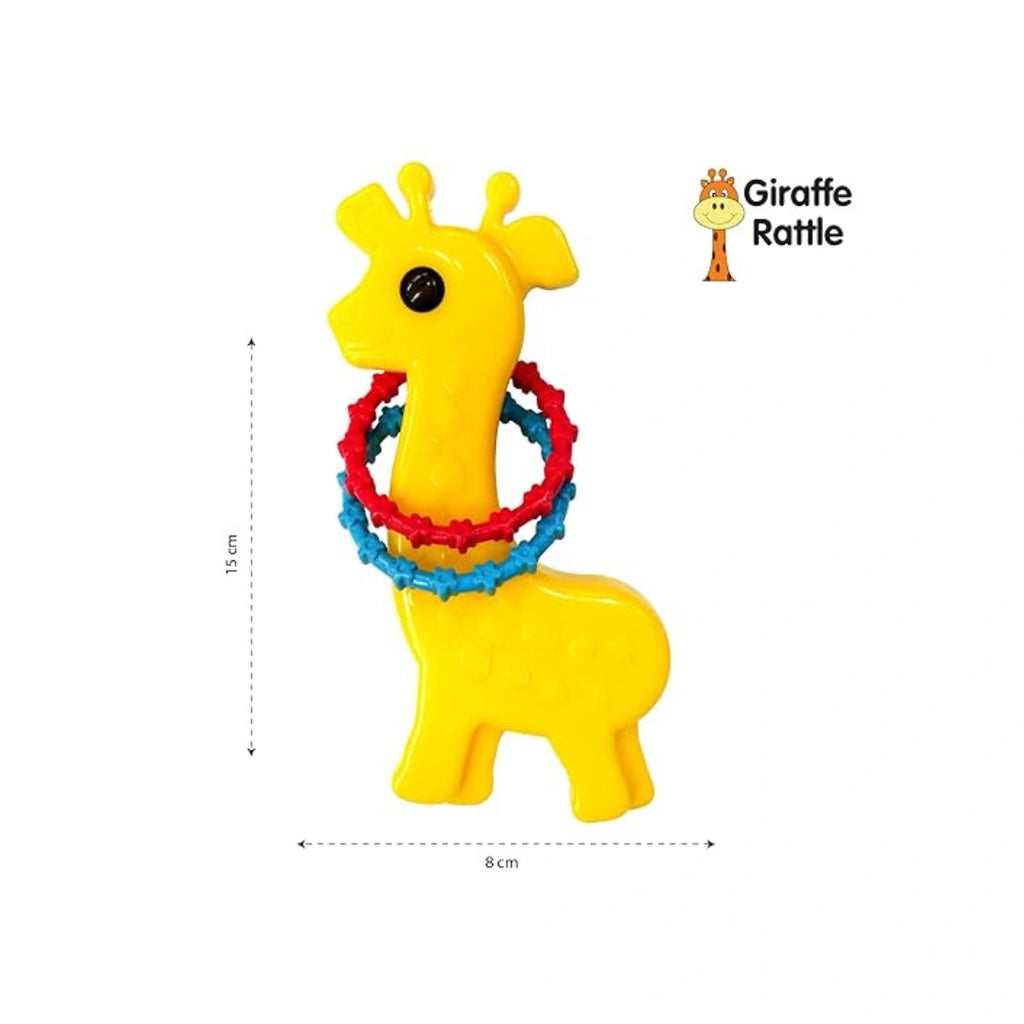 Colourful giraffe baby rattle toy