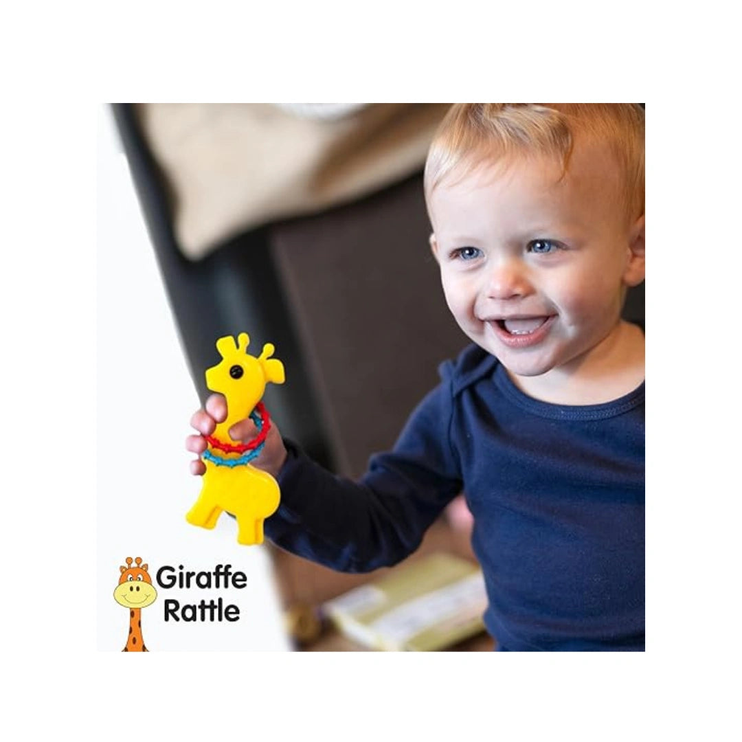 Colourful giraffe baby rattle toy