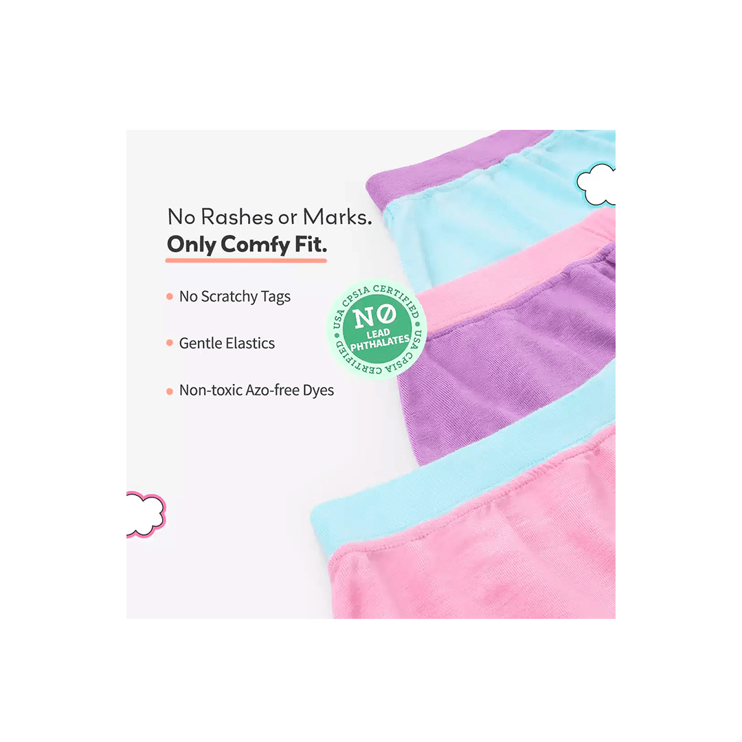 SuperBottoms Clothing SuperBottom Girl Bloomer Underwear Unicorn, 3 Set (4-8 years)
