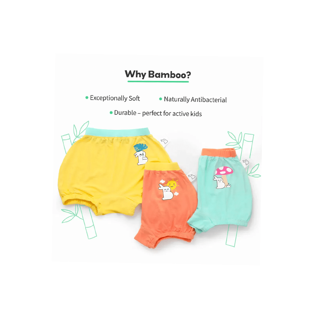 SuperBottoms Clothing SuperBottoms Girls Bloomer Nature Pack of 4 (4-8 years)