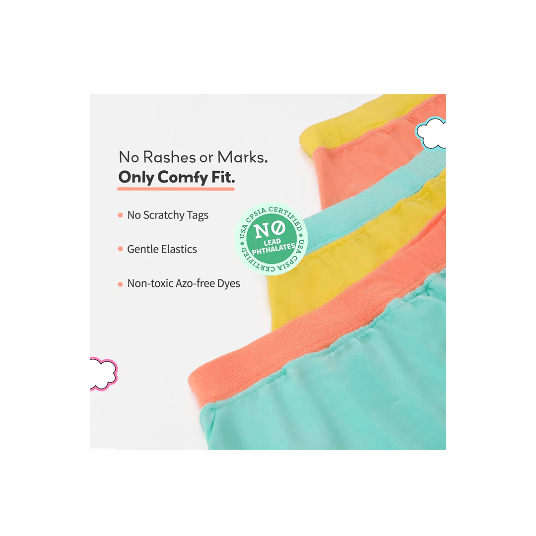 SuperBottoms Clothing SuperBottoms Girls Bloomer Nature Pack of 4 (4-8 years)