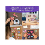 Girl Power Art Kit ,No Mess Magnetic Craft Set ,150 Foil Sheets ,60+ Foam Stickers ,20+ Magnets ,Creative DIY Kit for Kids (3+years)