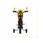 Kid riding Glider Junior training bicycle outdoors
