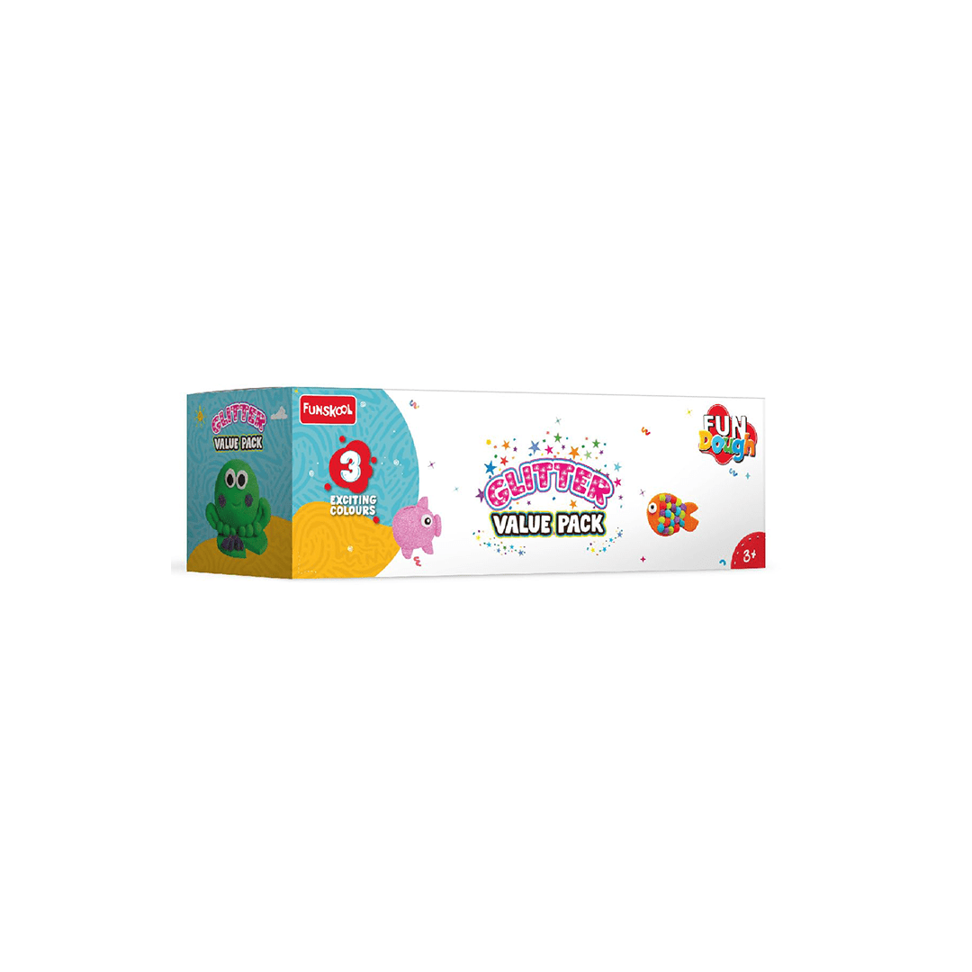 Funskool Craft Kit Funskool Fun Dough Glitter Value Pack (3 years+)