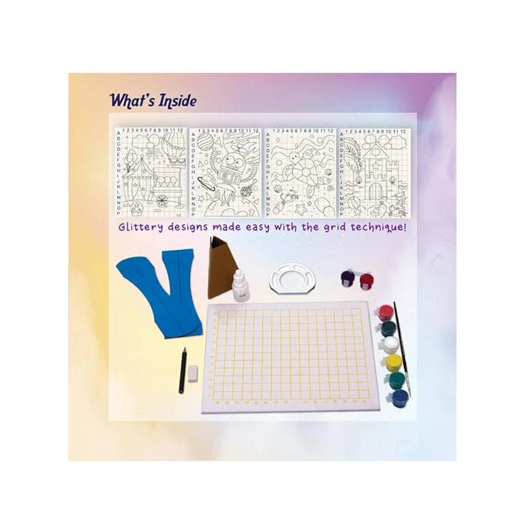 Glitter canvas art kit for kids