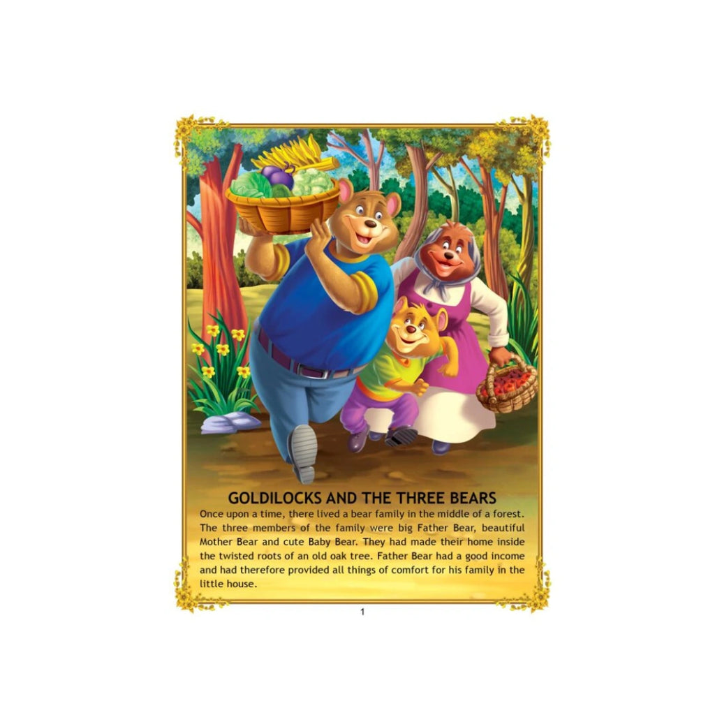 Goldilocks enters a bear’s house, tries things, and runs away.