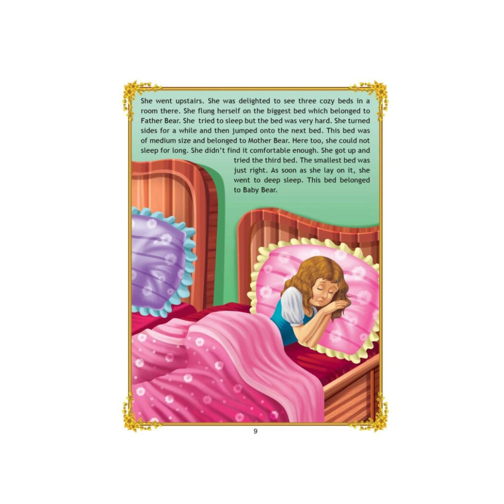 Goldilocks enters a bear’s house, tries things, and runs away.