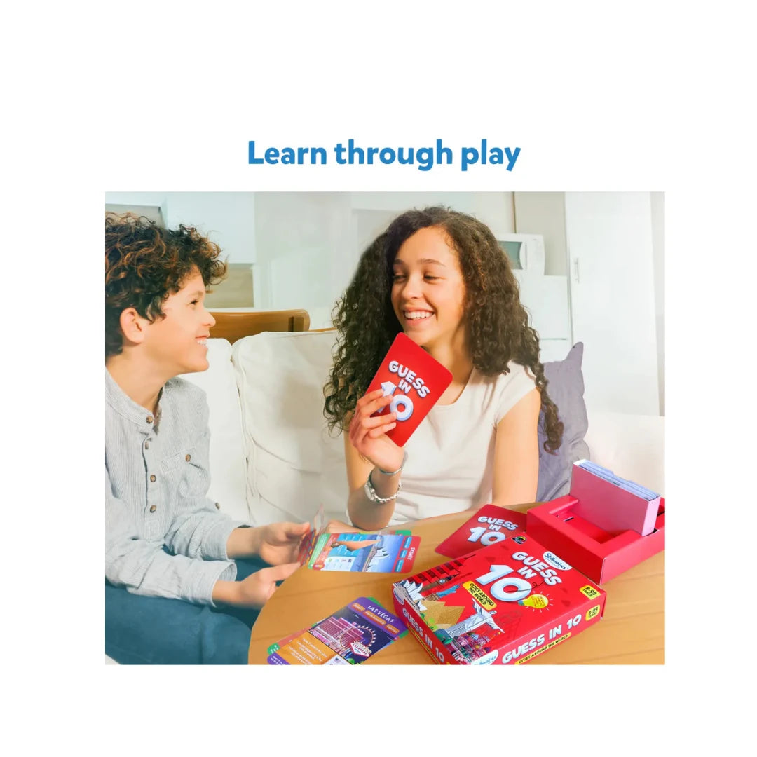 Interactive World Cities Smart Question Guessing Card Game for Kids and Family