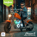 Baybee ChopperX Baby Battery Operated Bike for Kids with Adjustable Seats I Rechargeable Ride on Toy with LED Lights, USB & Music I Big Baby Bike | Electric Bike for Kids to Drive 3+ Years