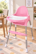 Star Baby High Chair with Tray & Footrest For New Born Babies Safety (6 Months-3 Years) Color as Per Available
