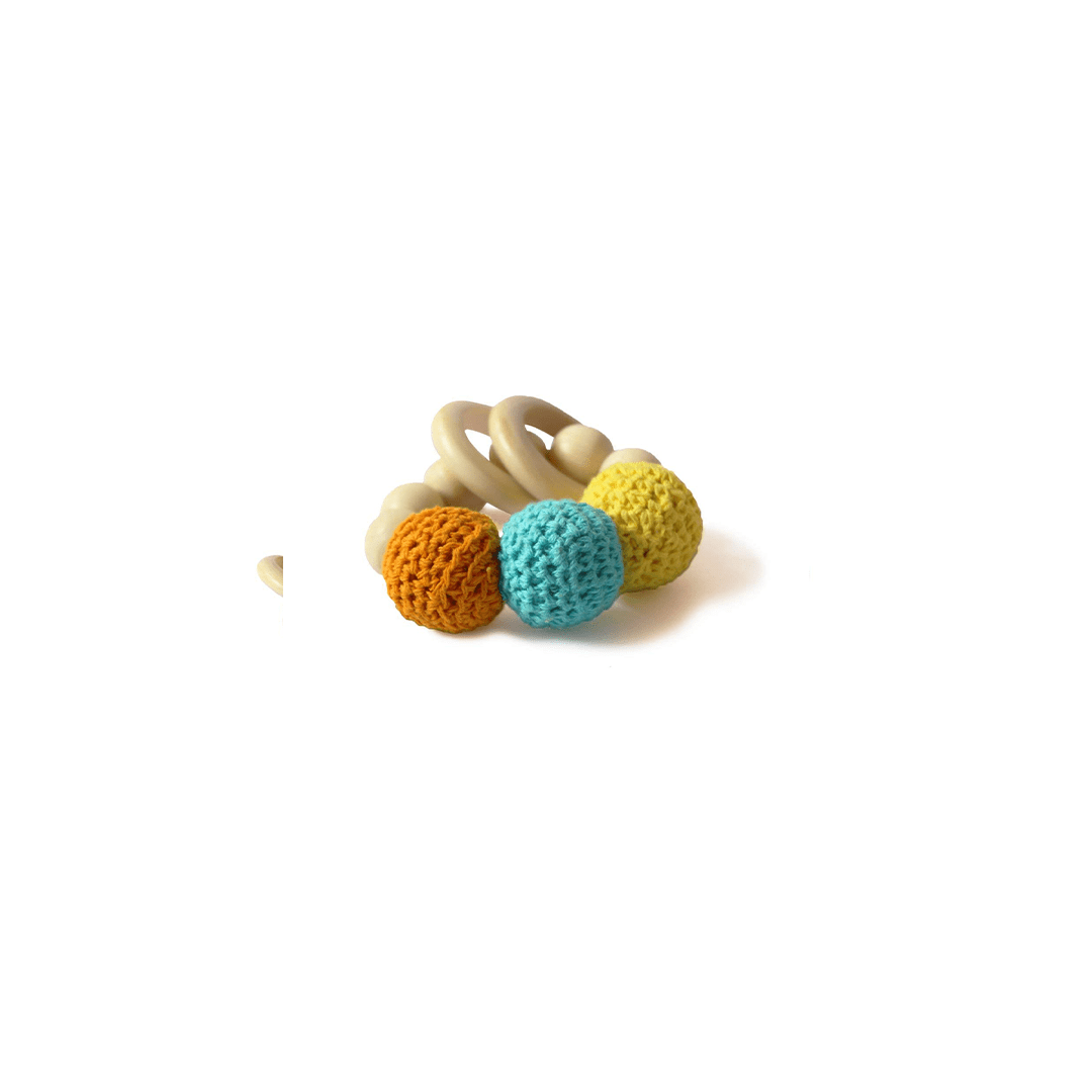 Shumee Toys Shumee Wooden Crochet Teether and Rattle Ring Toy for Babies (0 Months+)