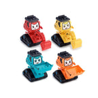 12 PCS cartoon push-and-go mini truck toy set for kids.
