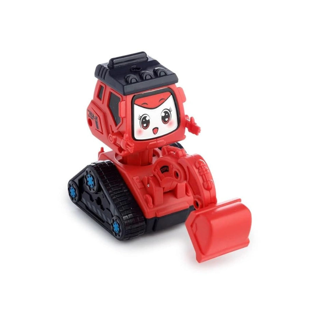 12 PCS cartoon push-and-go mini truck toy set for kids.
