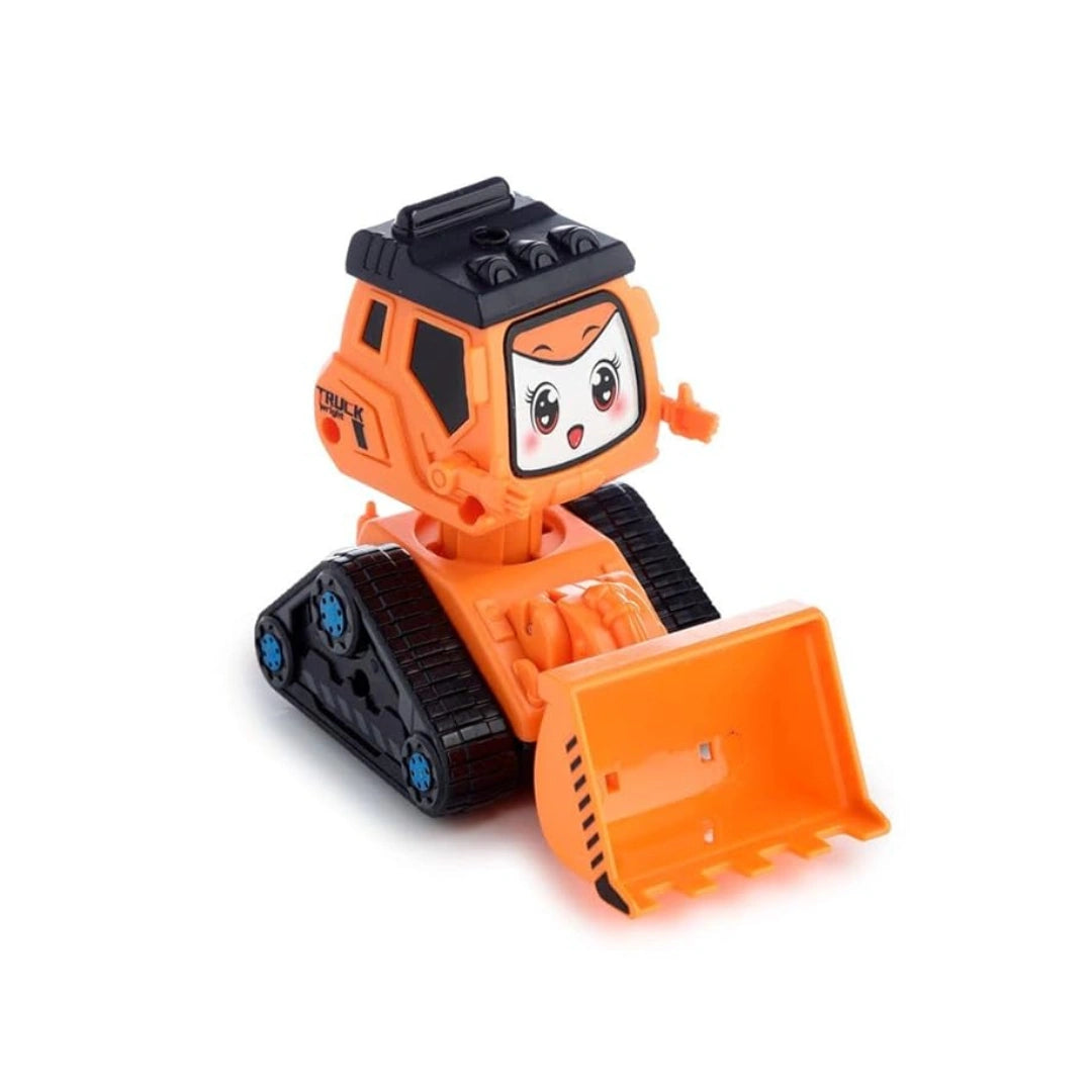 12 PCS cartoon push-and-go mini truck toy set for kids.
